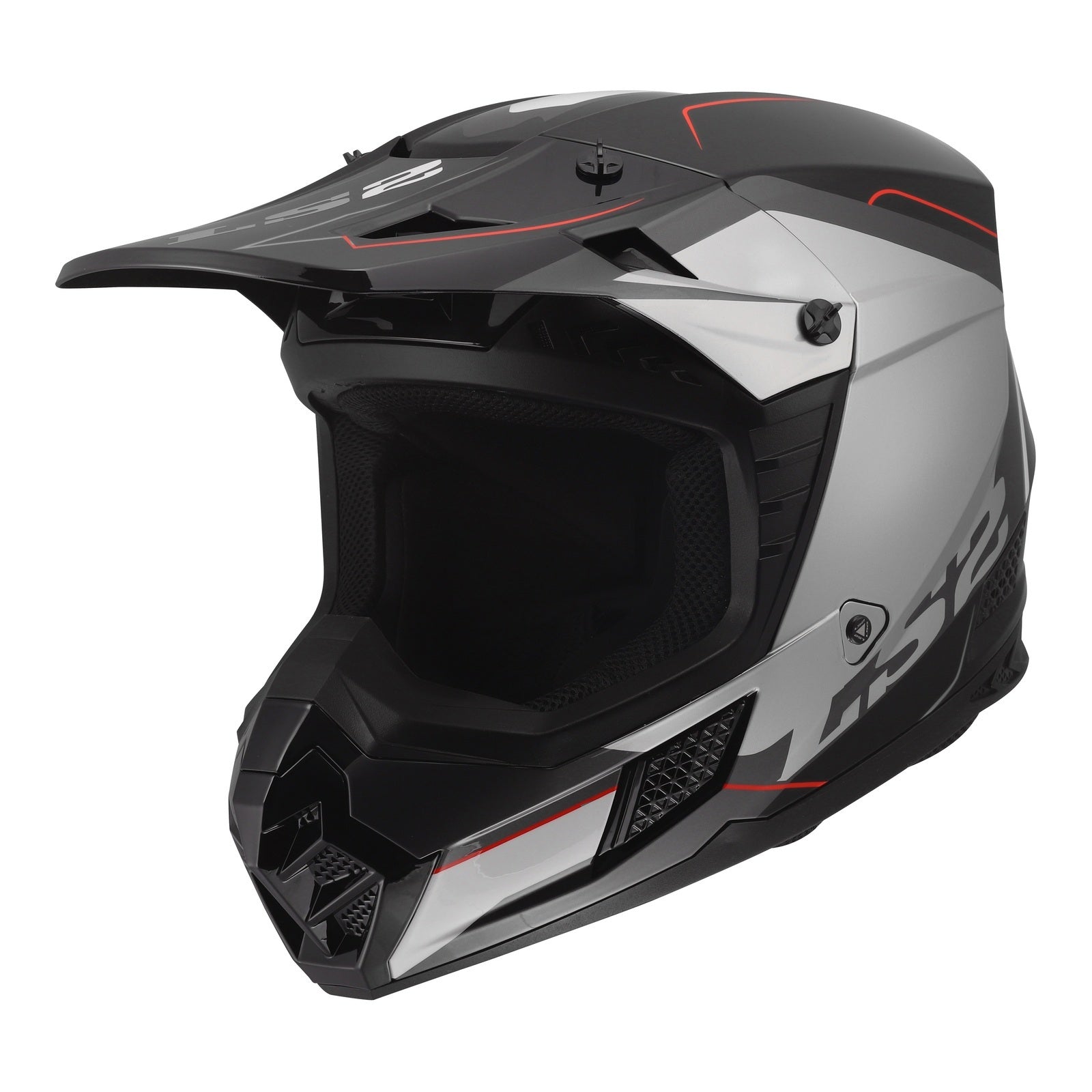 LS2 MX706 COZ Arched Helmet - Black / Silver / Titanium (XL) LS2MX706ABSTXL#
