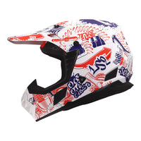 LS2 MX706J COZ Fantasy Junior Helmet - Matte White / Red / Blue 06 (L) LS2MX706JFWRBYL#