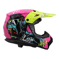 LS2 MX706J COZ Gorilla Junior Helmet - Gloss Purple (M) LS2MX706JGBPYM#