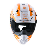 LS2 MX706J COZ Hyde Junior Helmet - Orange/White (YL) LS2MX706JHORGWHYL#