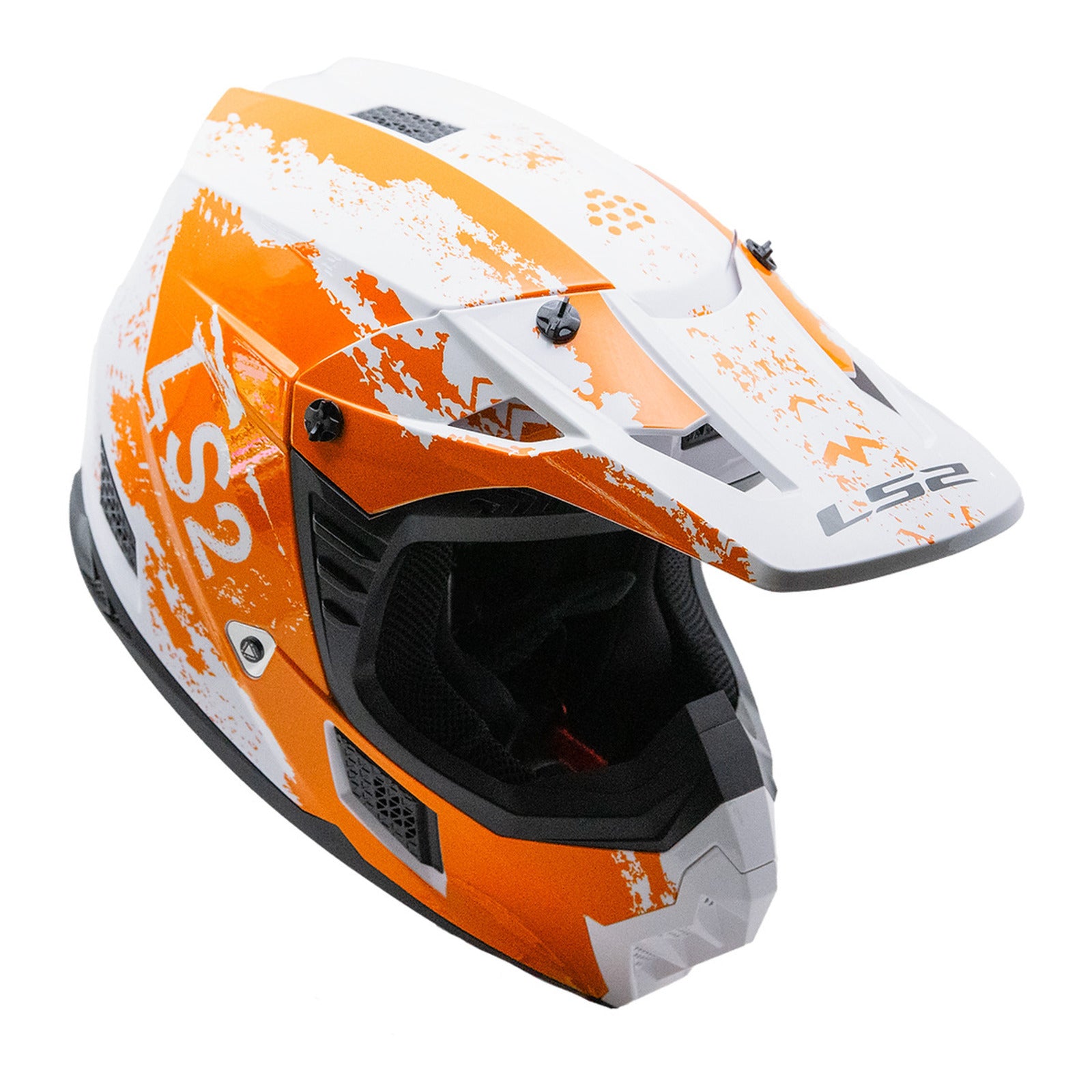LS2 MX706J COZ Hyde Junior Helmet - Orange/White (YM) LS2MX706JHORGWHYM#