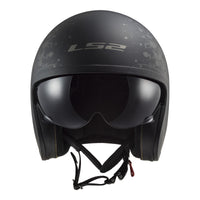 LS2 OF599 Spitfire II (S) - Matte Black Flag Helmet 06 LS2OF5992MBFLAGS#