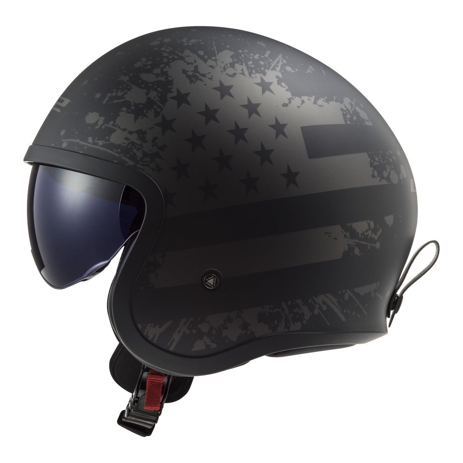 LS2 OF599 Spitfire II (XL) - Matte Black Flag Helmet 06 LS2OF5992MBFLAGXL#