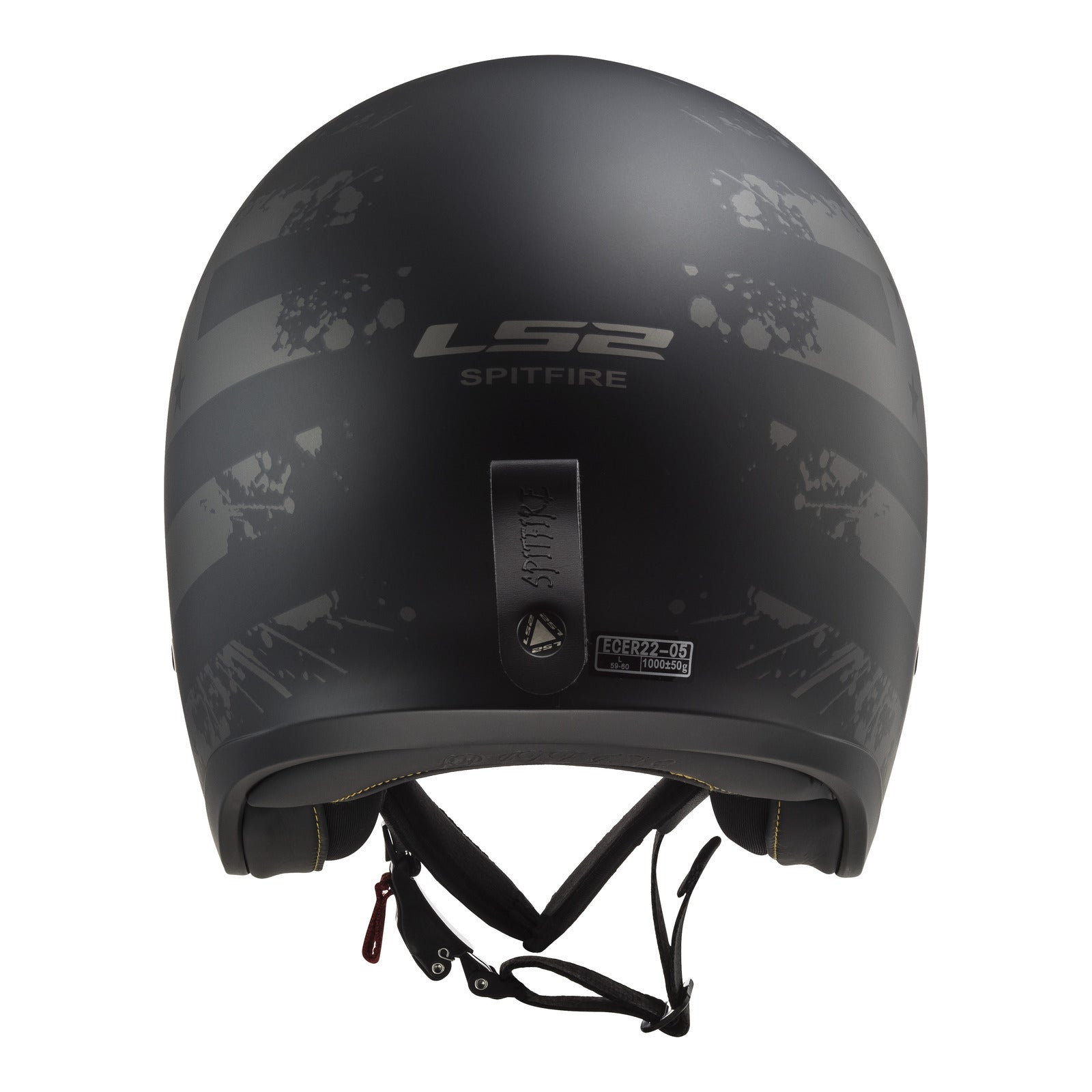 LS2 OF599 Spitfire II (XL) - Matte Black Flag Helmet 06 LS2OF5992MBFLAGXL#