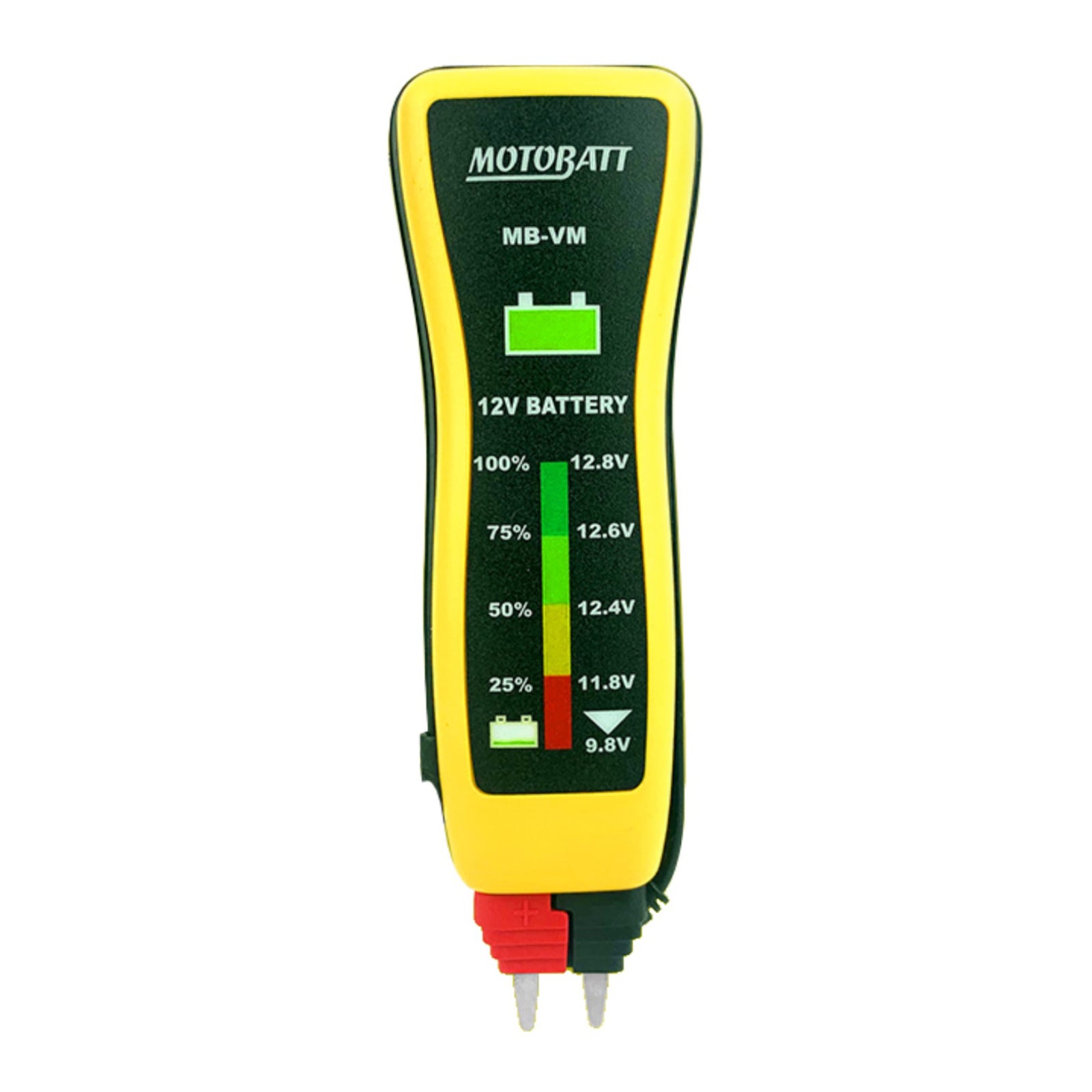 Motobatt Tester 12V Voltmeter Pocket MBZTVM#