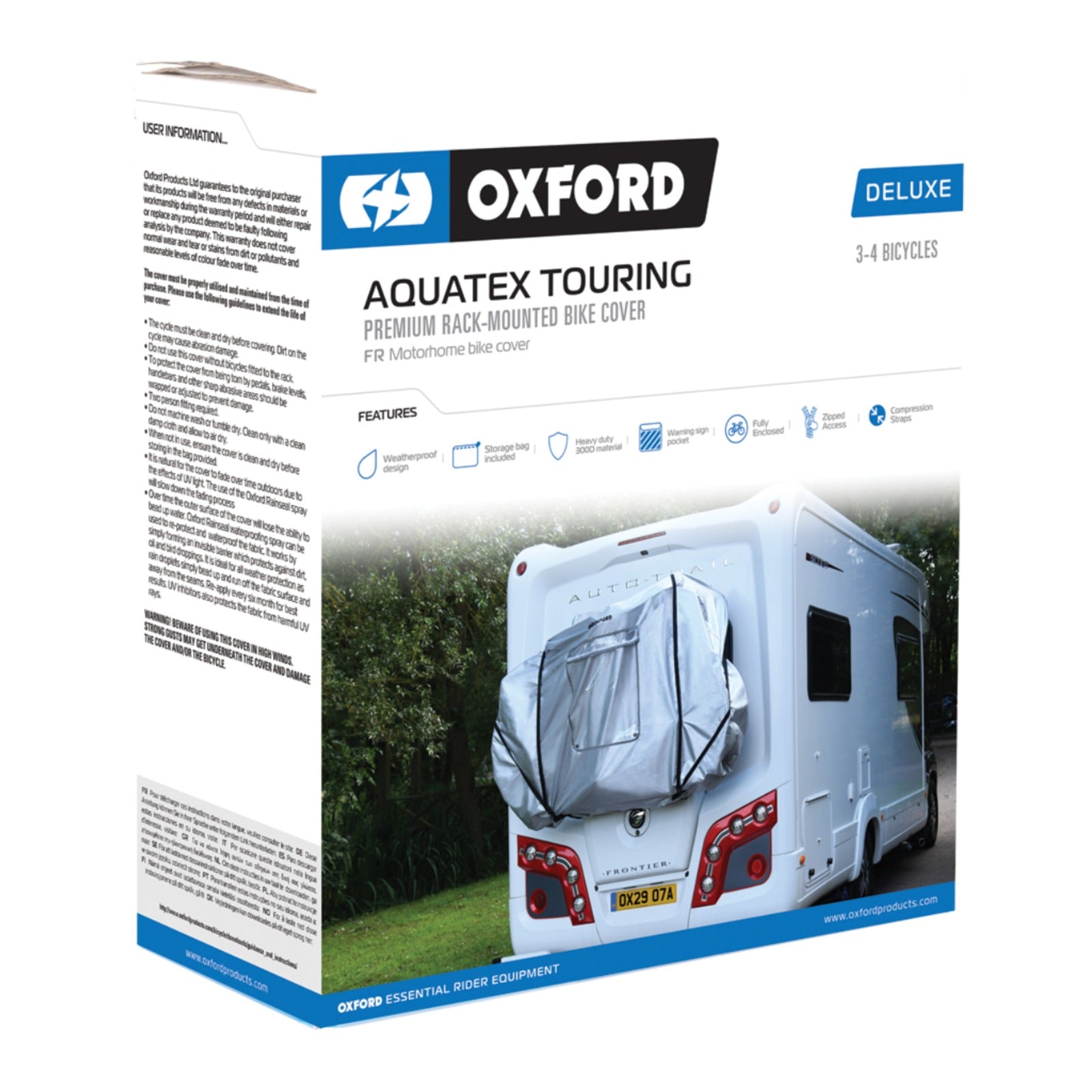 OXFORD Aquatex Touring Deluxe Bike Cover For 3-4 Bikes #OXNL103