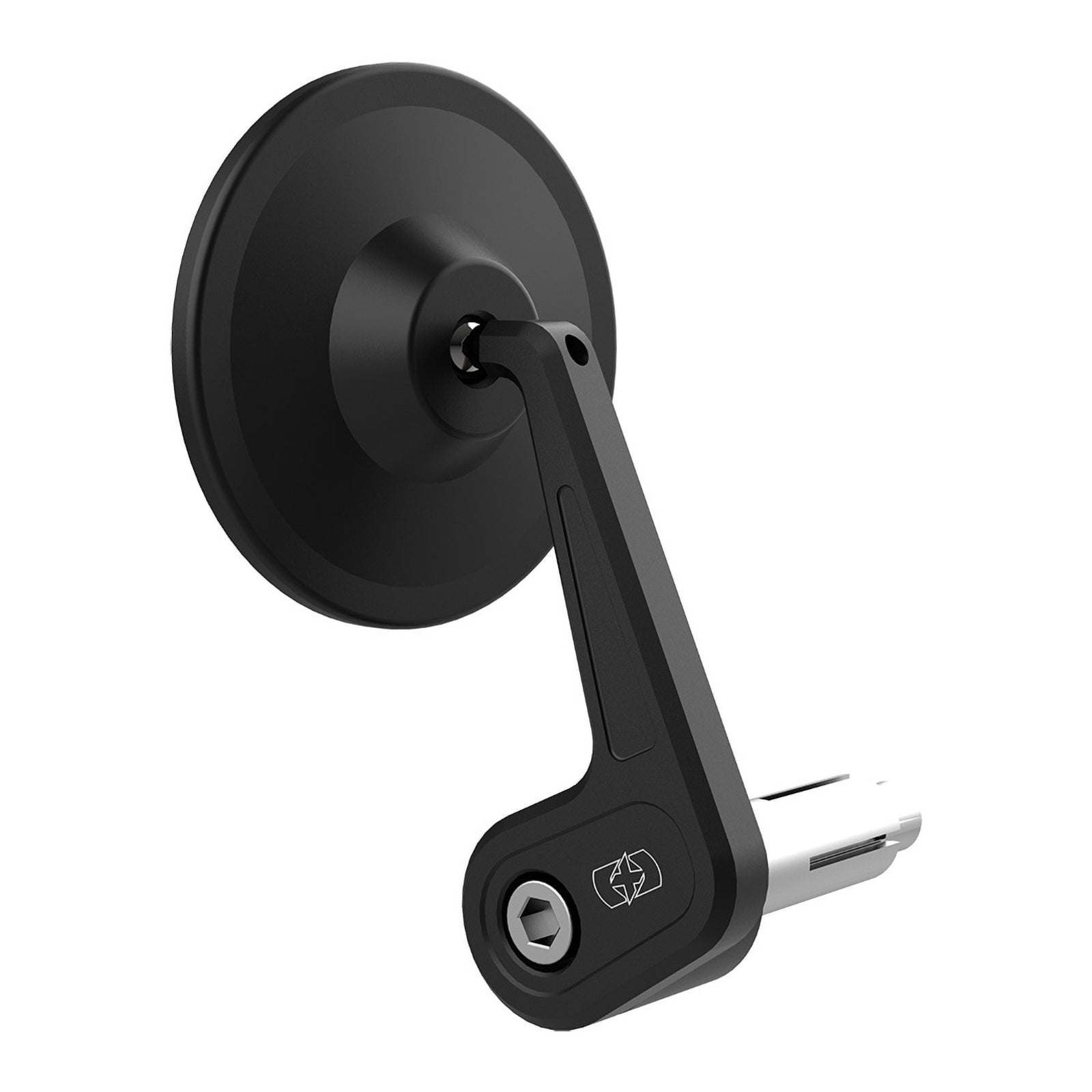 Oxford Street Billet Alloy Bar End Mirror Right - Black OXOX536#