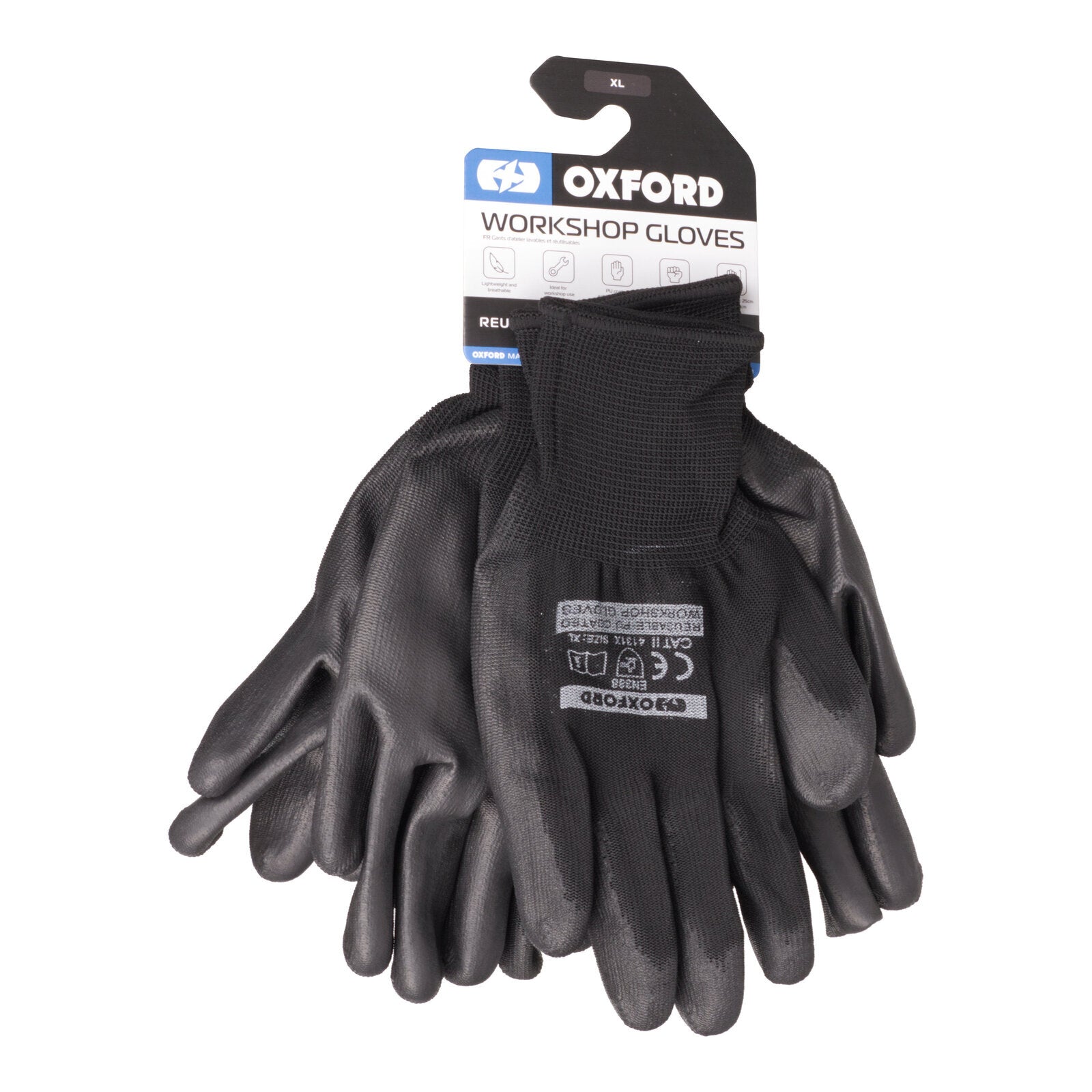 Oxford Workshop Gloves PU-Coated (XL) [Pack of 3] OXOX965#
