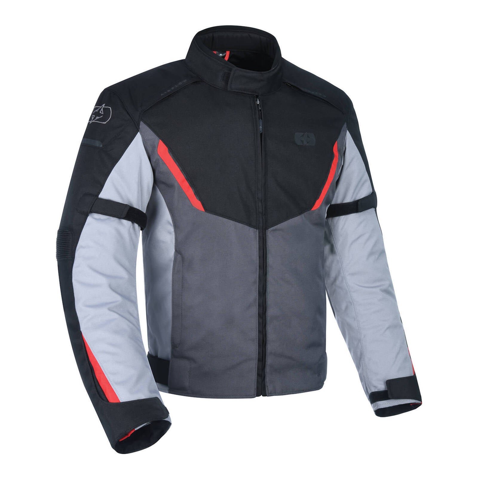 Oxford Delta 1.0 Waterproof Jacket - Black / Grey / Red (S) OXTM193102S#