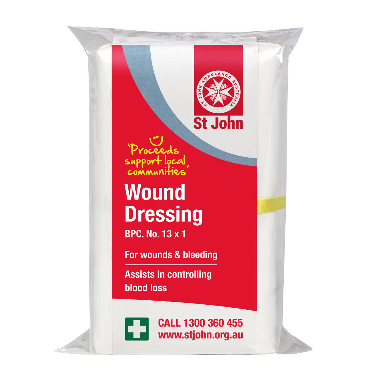 ST JOHN Wound Dressing No.13 Sterile First Aid Emergency Wound Care #2080