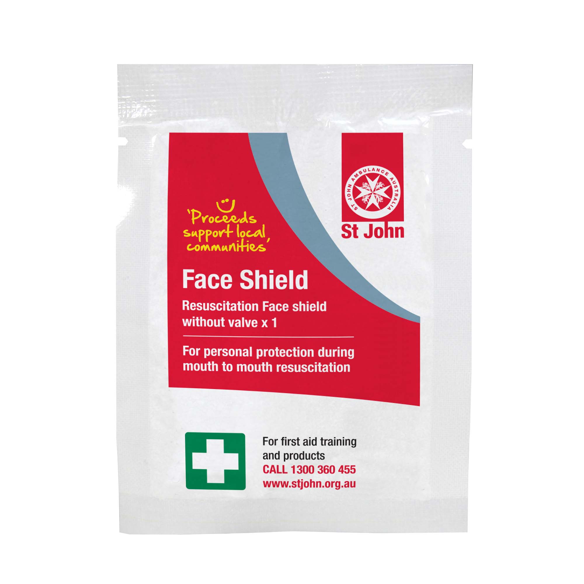 ST JOHN Resuscitation Face Shield W/O Valve CPR FirST Aid Protection #8883537