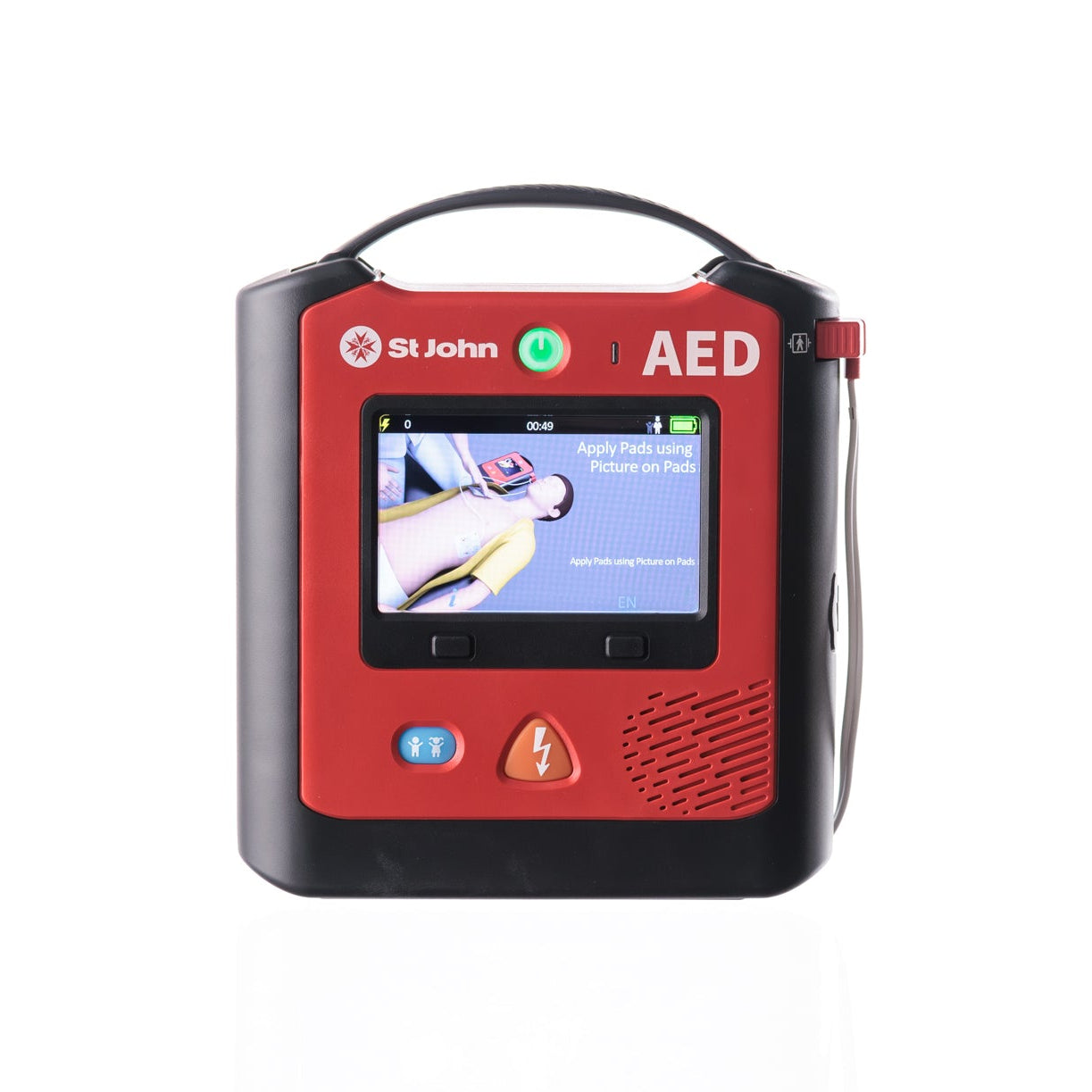New ST JOHN X3 Semi-Automatic Defibrillator With Video & Voice Guidance #888X3S