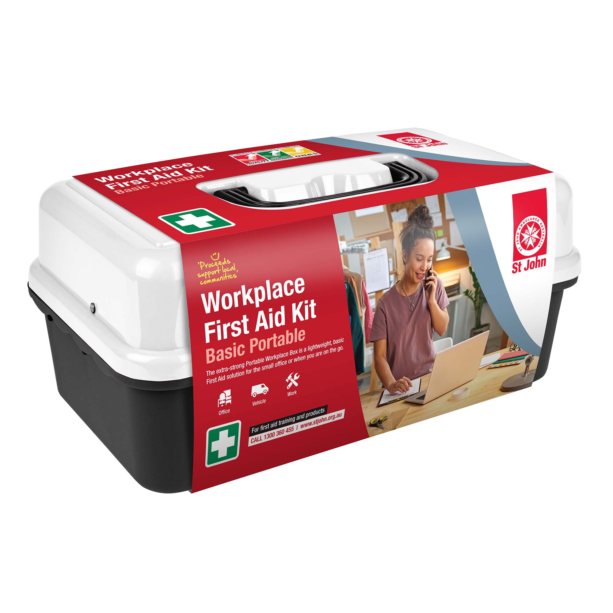 ST JOHN Workplace First Aid Kit Basic Portable Emergency Supplies #640010