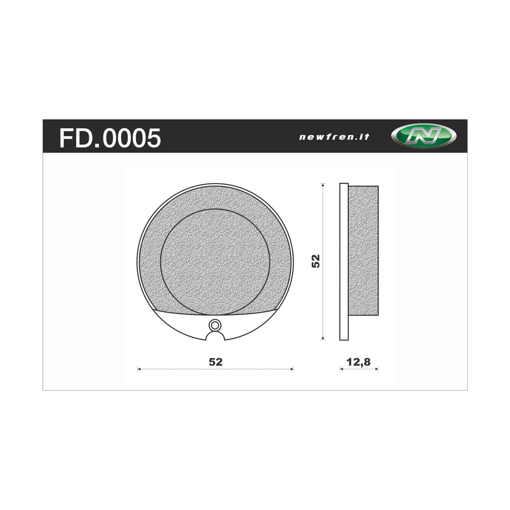 New NEWFREN Touring Organic Brake Pad - Front For HONDA 1-FD0005-BT