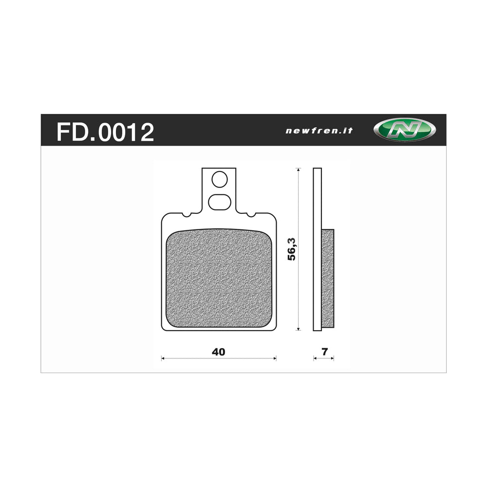 New NEWFREN Rear Brake Pad - Touring Sintered For BENELLI 350 1-FD0012-TS | Australian Moto Spares