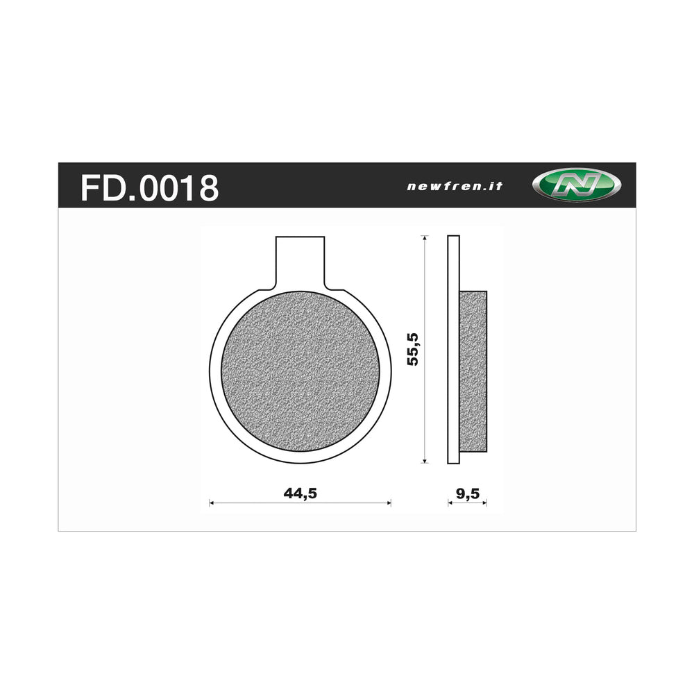 New NEWFREN Touring Organic Brake Pad - Front For NORTON 1-FD0018-BT