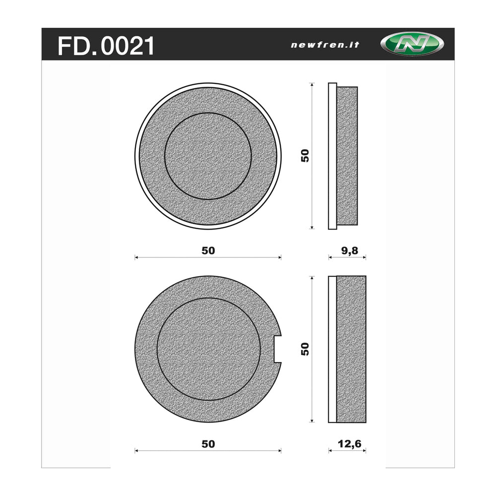 New NEWFREN Touring Organic Brake Pad - Front For SUZUKI 1-FD0021-BT