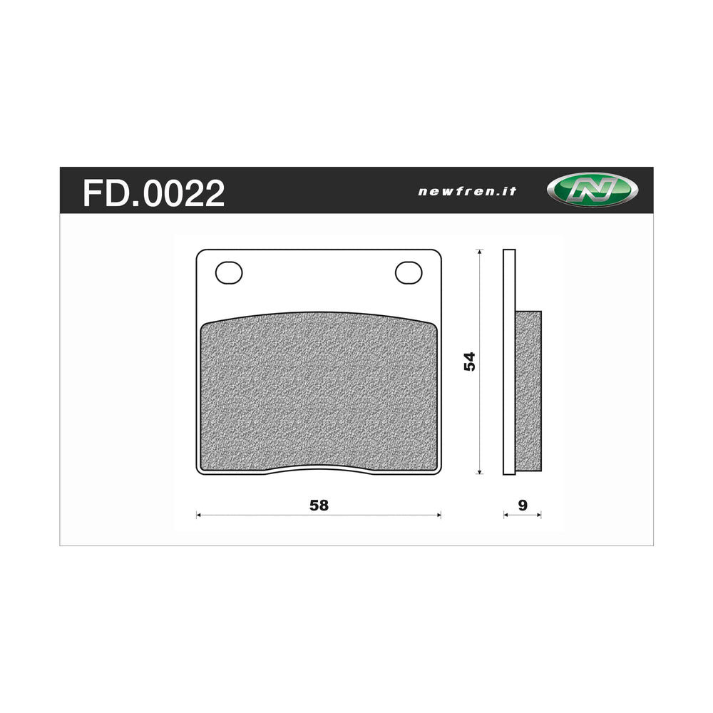 New NEWFREN Rear Brake Pad - Touring Organic For KAWASAKI, SUZUKI 1-FD0022-BT | Australian Moto Spares