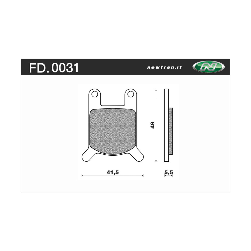 New NEWFREN Rear Brake Pad - Touring Organic For ATK 1-FD0031-BT | Australian Moto Spares