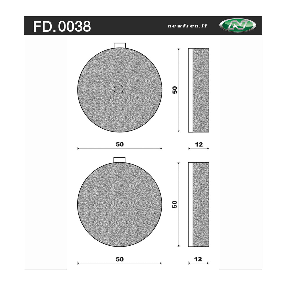 New NEWFREN Touring Organic Brake Pad - Front For SUZUKI 1-FD0038-BT