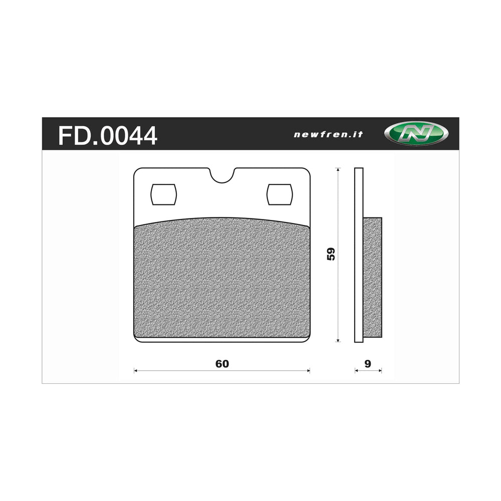 New NEWFREN Rear Brake Pad - Touring Organic For BMW, MOTO GUZZI 1-FD0044-BT | Australian Moto Spares