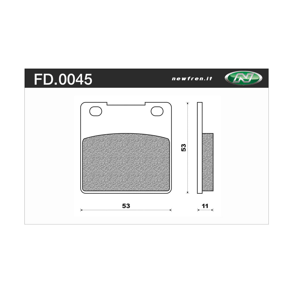 New NEWFREN Touring Organic Brake Pad - Front For HONDA 1-FD0045-BT