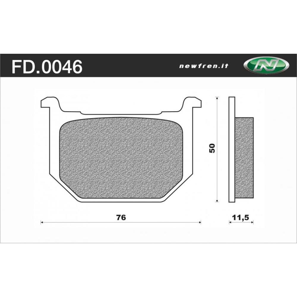 New NEWFREN Touring Organic Brake Pad - Front For SUZUKI 1-FD0046-BT