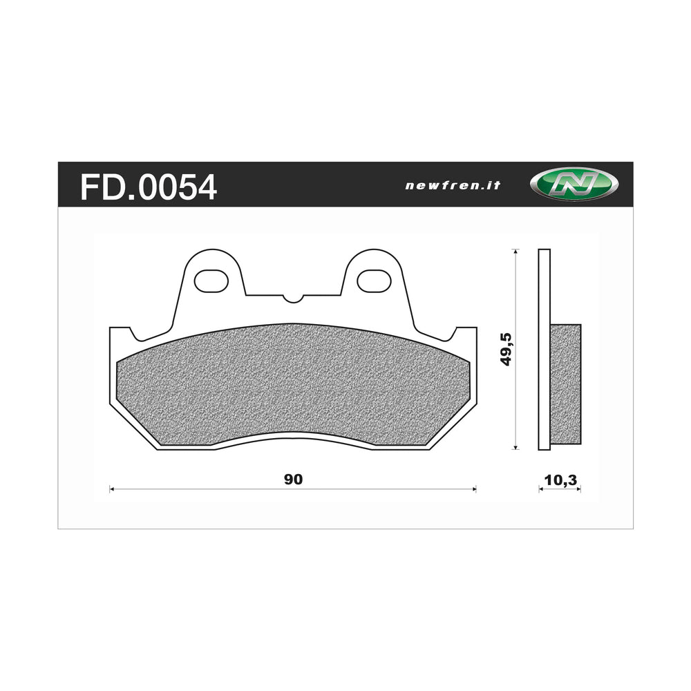 New NEWFREN Touring Organic Brake Pad - Front For HONDA 1-FD0054-BT