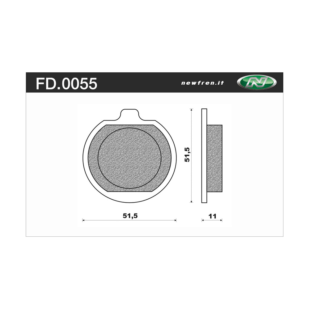 New NEWFREN Touring Organic Brake Pad - Front For KAWASAKI 1-FD0055-BT