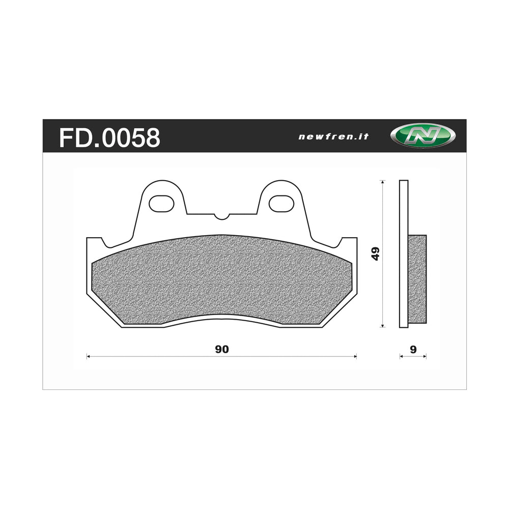 New NEWFREN Touring Organic Brake Pad - Front For HONDA 1-FD0058-BT