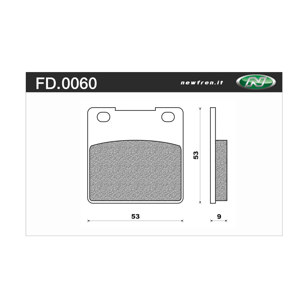 New NEWFREN Rear Brake Pad - Touring Organic For HYOSUNG, KAWASAKI 1-FD0060-BT | Australian Moto Spares