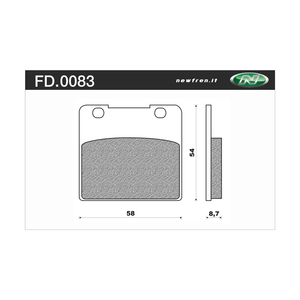 New NEWFREN Touring Organic Brake Pad - Front For SUZUKI 1-FD0083-BT