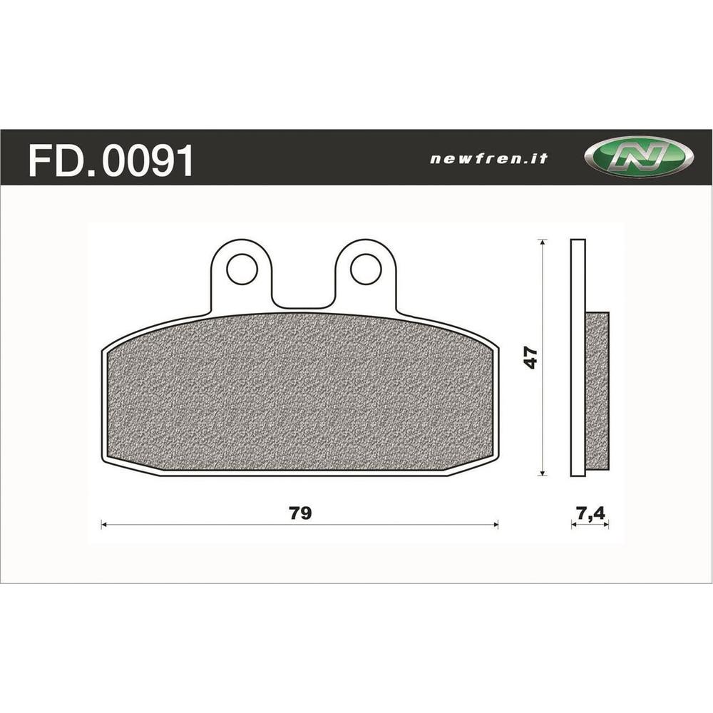 NEWFREN Dirt Organic Brake Pad - Front For CAGIVA 650 ALA AZZURRA GT 1-FD0091-BD