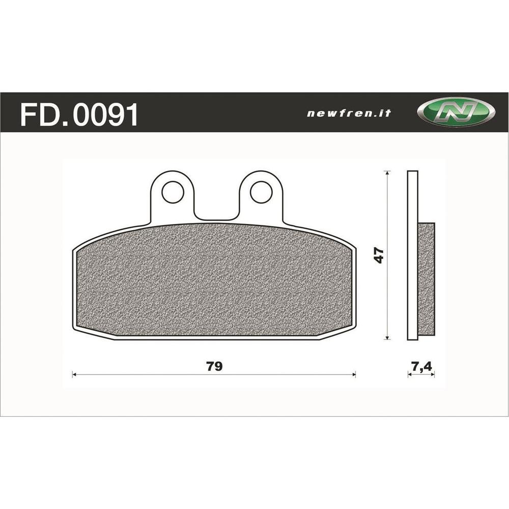 New NEWFREN Rear Brake Pad - Off Road Dirt Organic For MOTO GUZZI 1-FD0091-BD | Australian Moto Spares