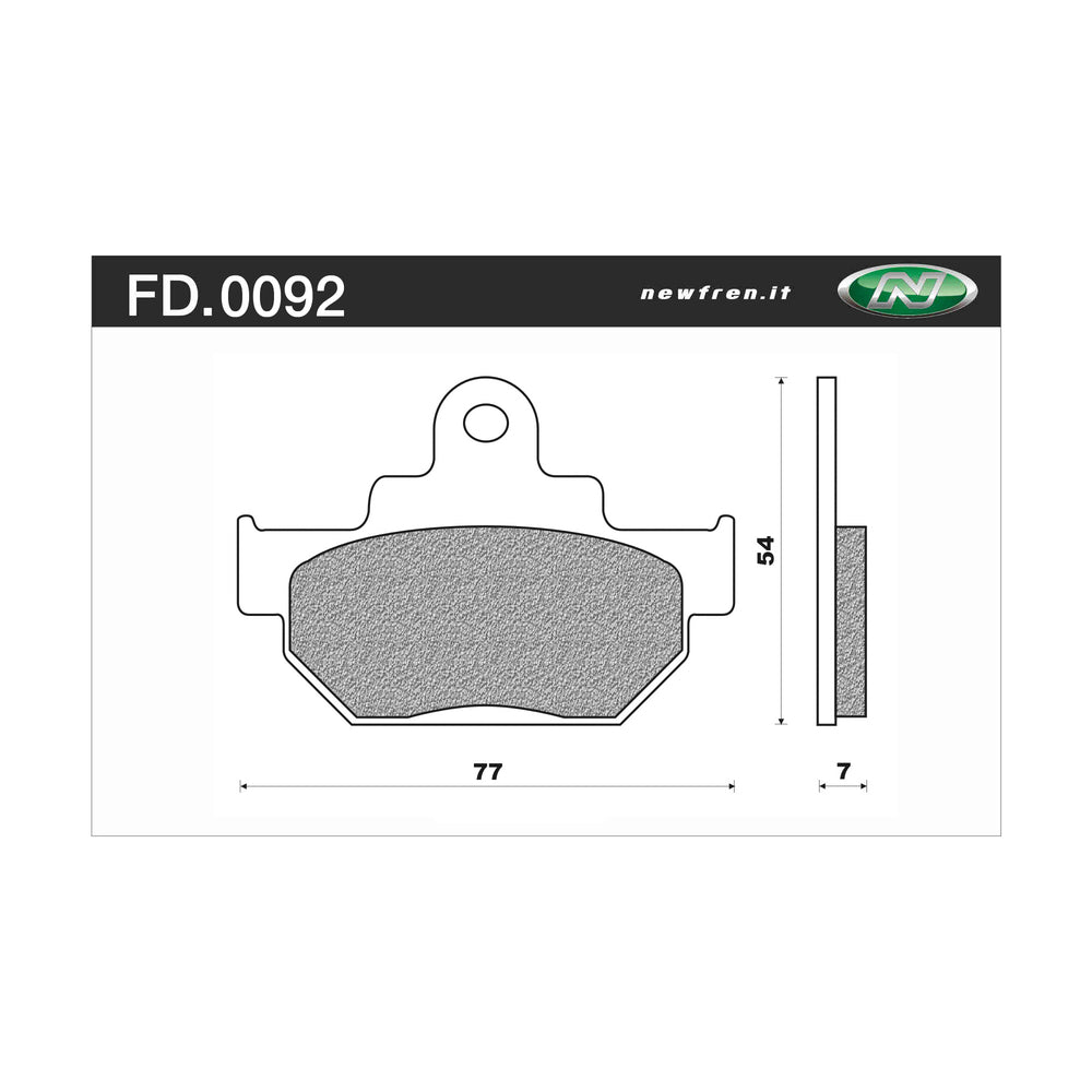 New NEWFREN Touring Organic Brake Pad - Front For SUZUKI 1-FD0092-BT