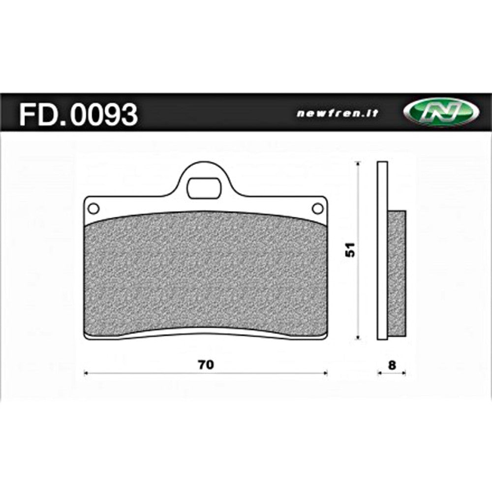 New NEWFREN Touring Organic Brake Pad - Front For CAGIVA 600 RIVER 1-FD0093-BT