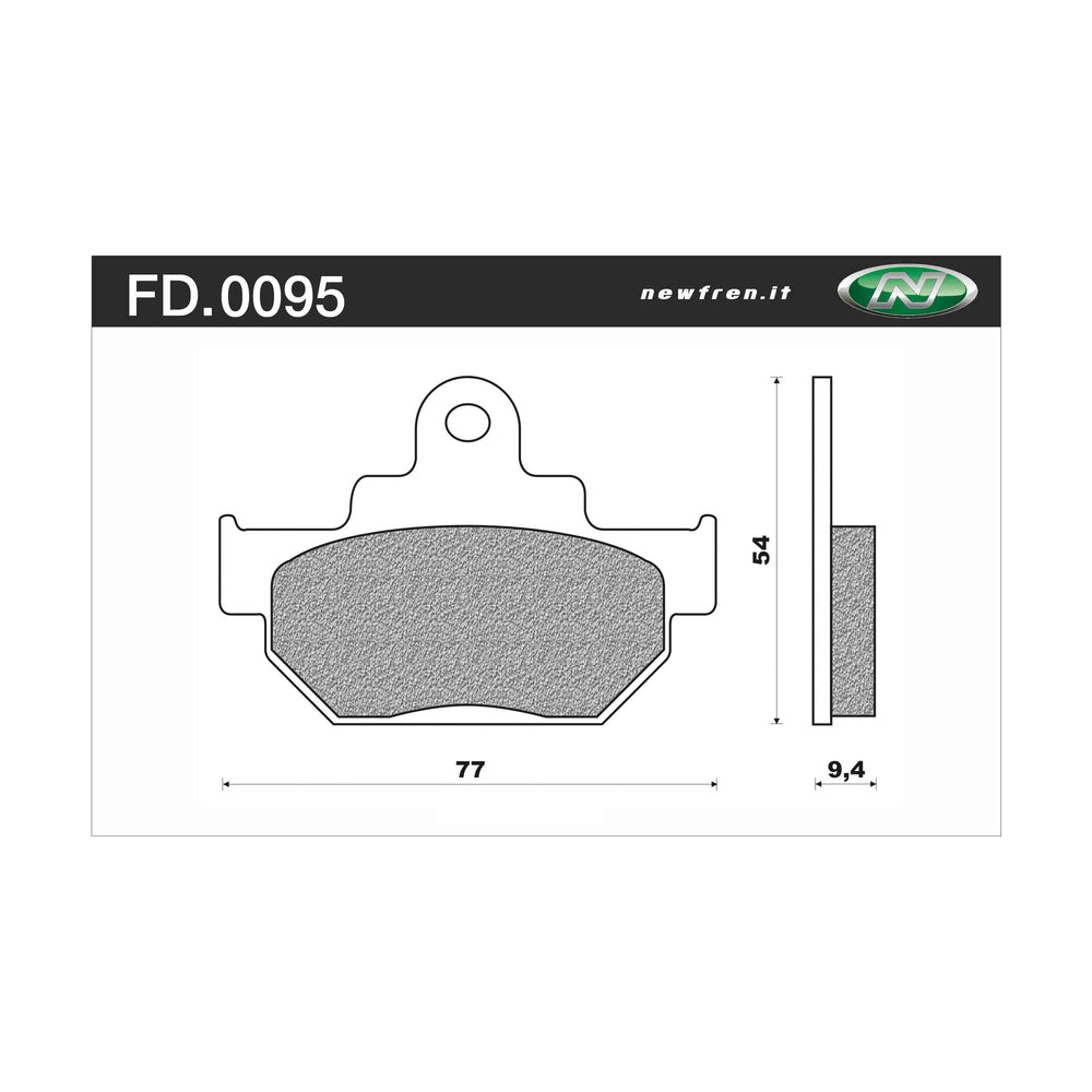 New NEWFREN Touring Organic Brake Pad - Front For SUZUKI 1-FD0095-BT