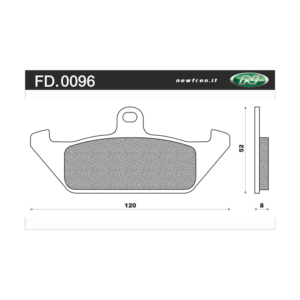 New NEWFREN Touring Organic Brake Pad - Front For CAGIVA, DUCATI 1-FD0096-BT