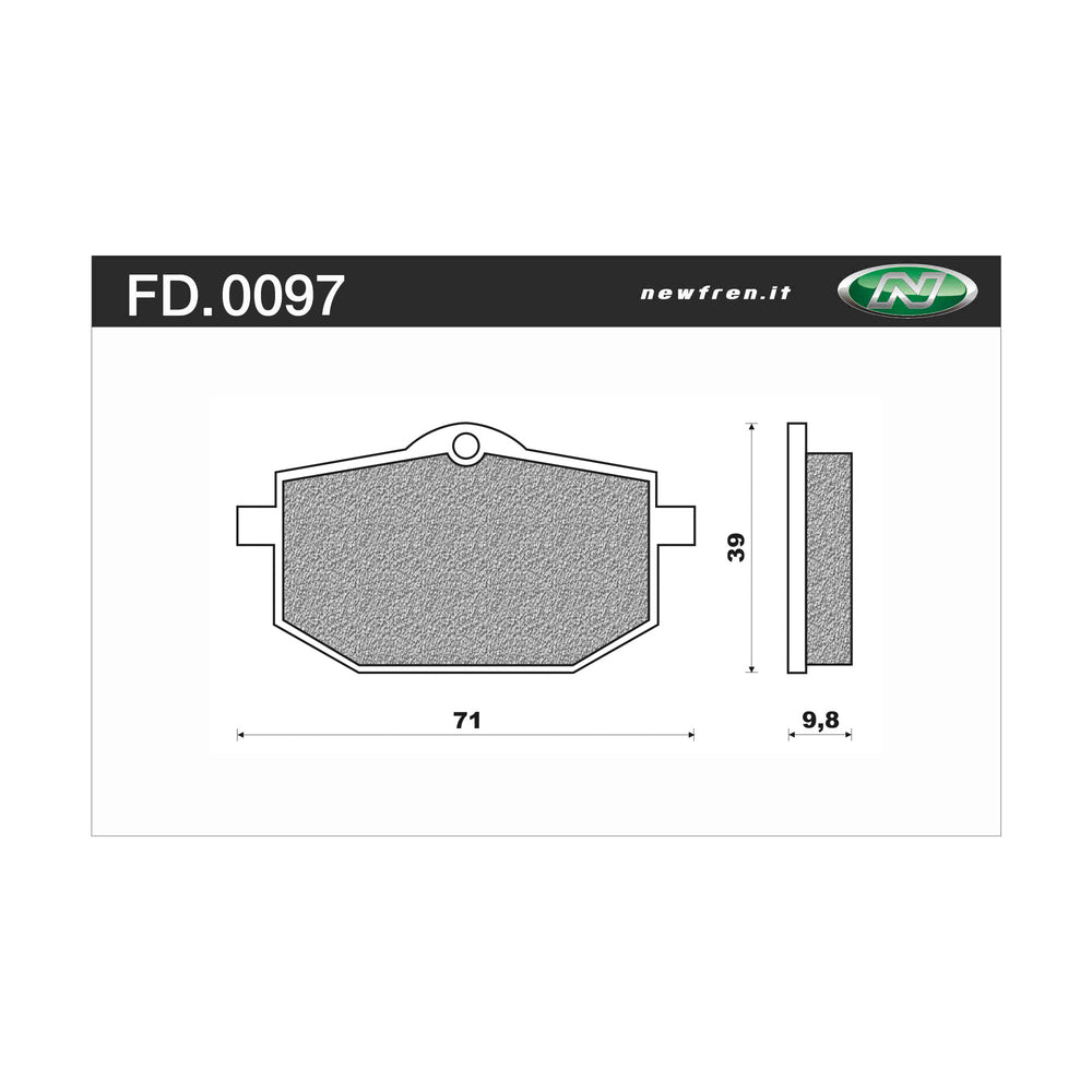 New NEWFREN Touring Organic Brake Pad - Front For MOTO GUZZI 750 NTX 1-FD0097-BT