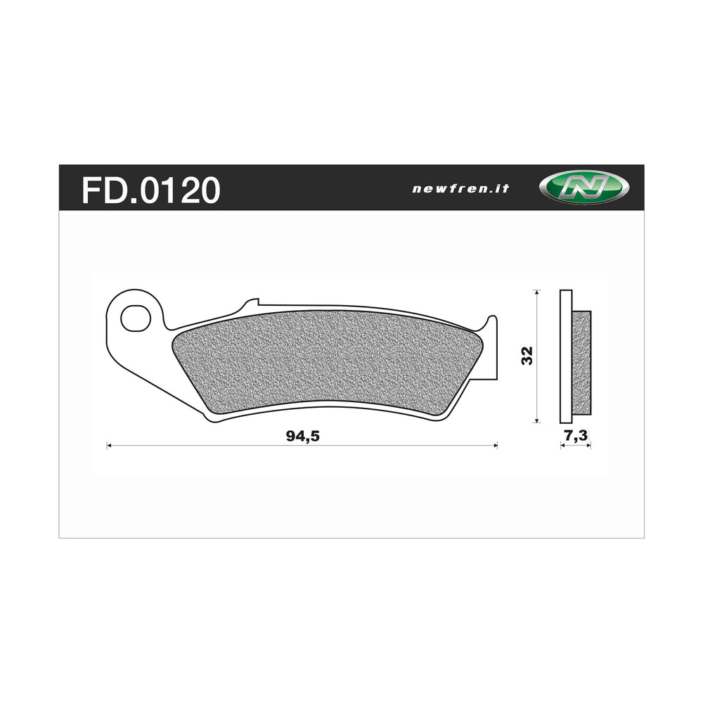 New NEWFREN Touring Organic Brake Pad - Front For HONDA 1-FD0120-BT