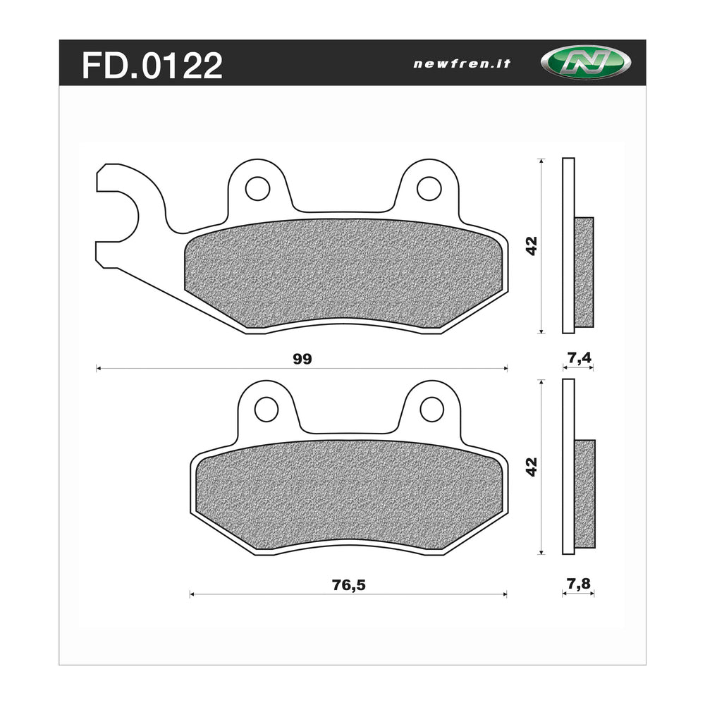 NEWFREN Rear Brake Pad-Off Road Dirt Touring For CAGIVA 900 ELEFANT 1-FD0122-BD