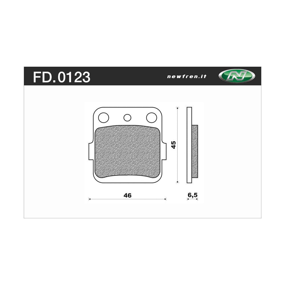 New NEWFREN Dirt Organic Brake Pad - Front For HONDA TRX250X 1-FD0123-BD | Australian Moto Spares