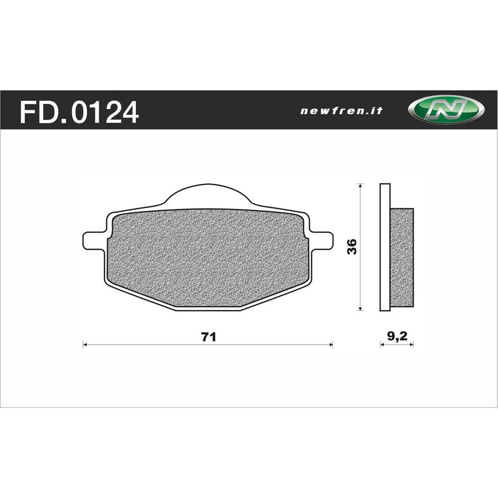 New NEWFREN Touring Organic Brake Pad - Front For ITALJET, YAMAHA 1-FD0124-BT