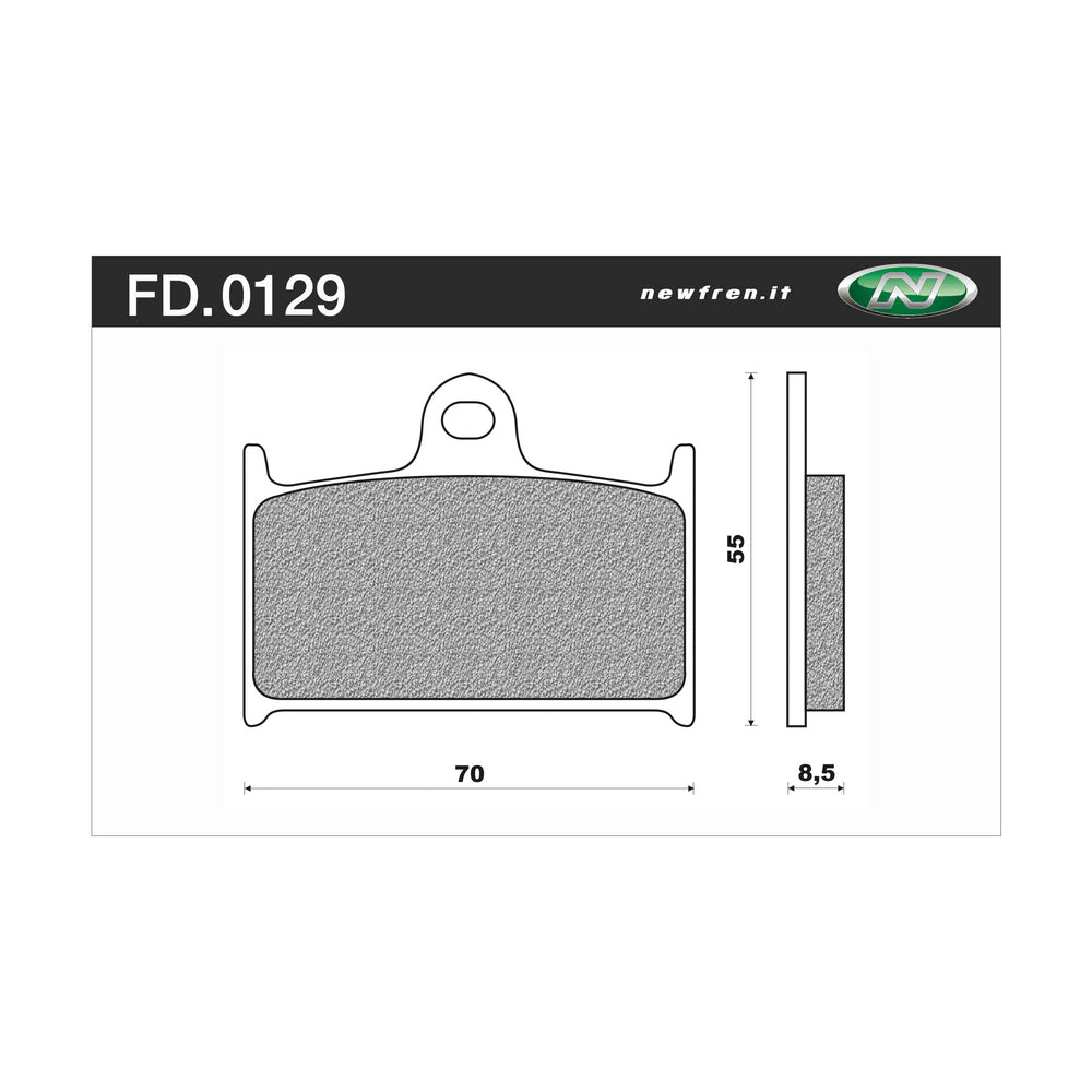 New NEWFREN Touring Organic Brake Pad - Front For SUZUKI, TRIUMPH 1-FD0129-BT