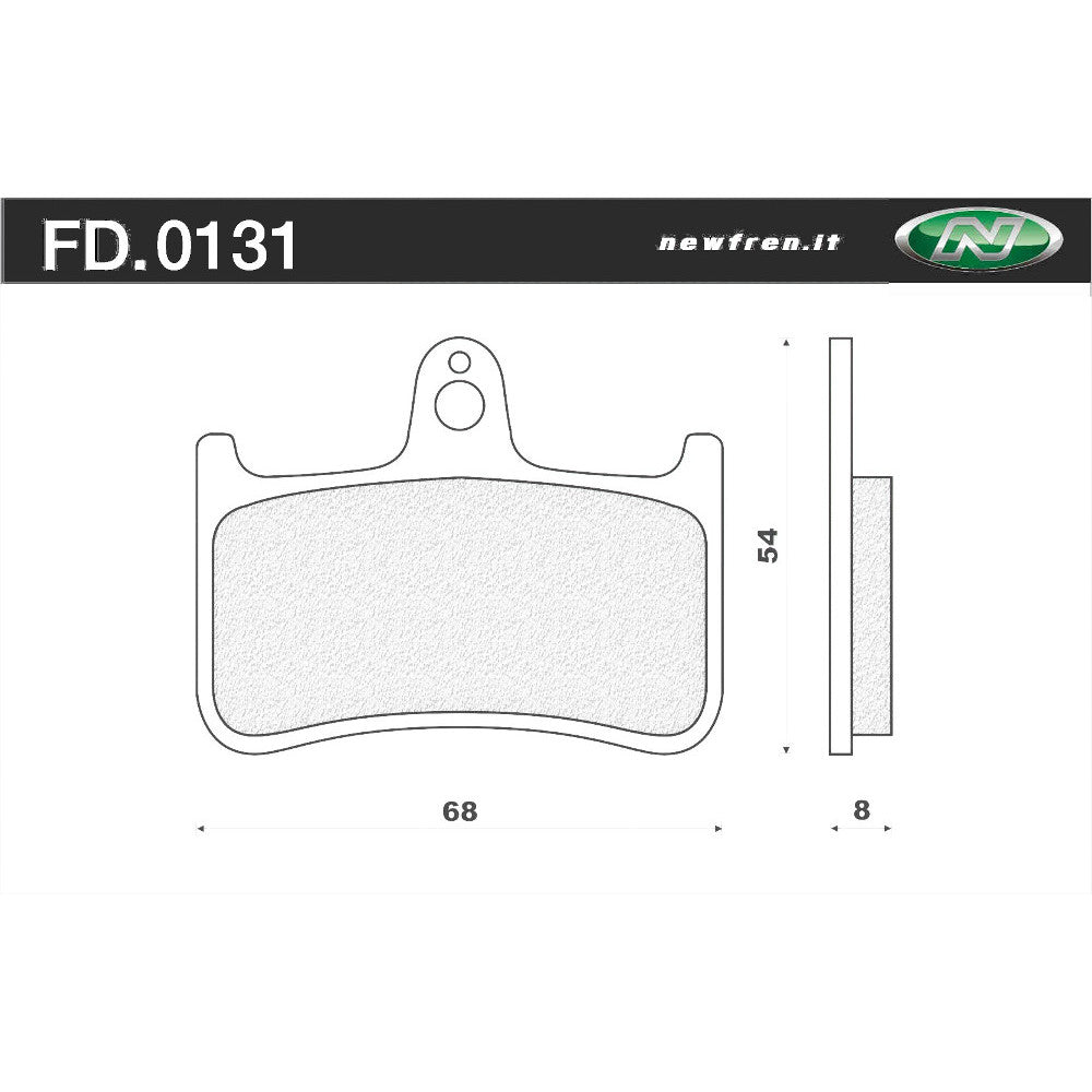 New NEWFREN Touring Organic Brake Pad - Front For HONDA, KAWASAKI 1-FD0131-BT