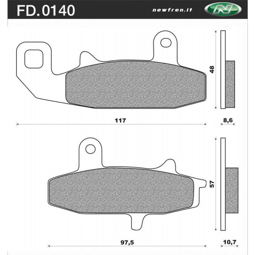 New NEWFREN Touring Organic Brake Pad - Front For SUZUKI 1-FD0140-BT