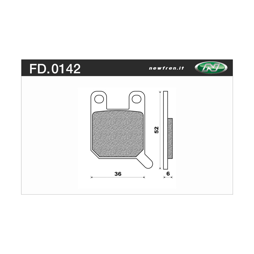 New NEWFREN Dirt Organic Brake Pad - Front For DERBI 1-FD0142-BD | Australian Moto Spares