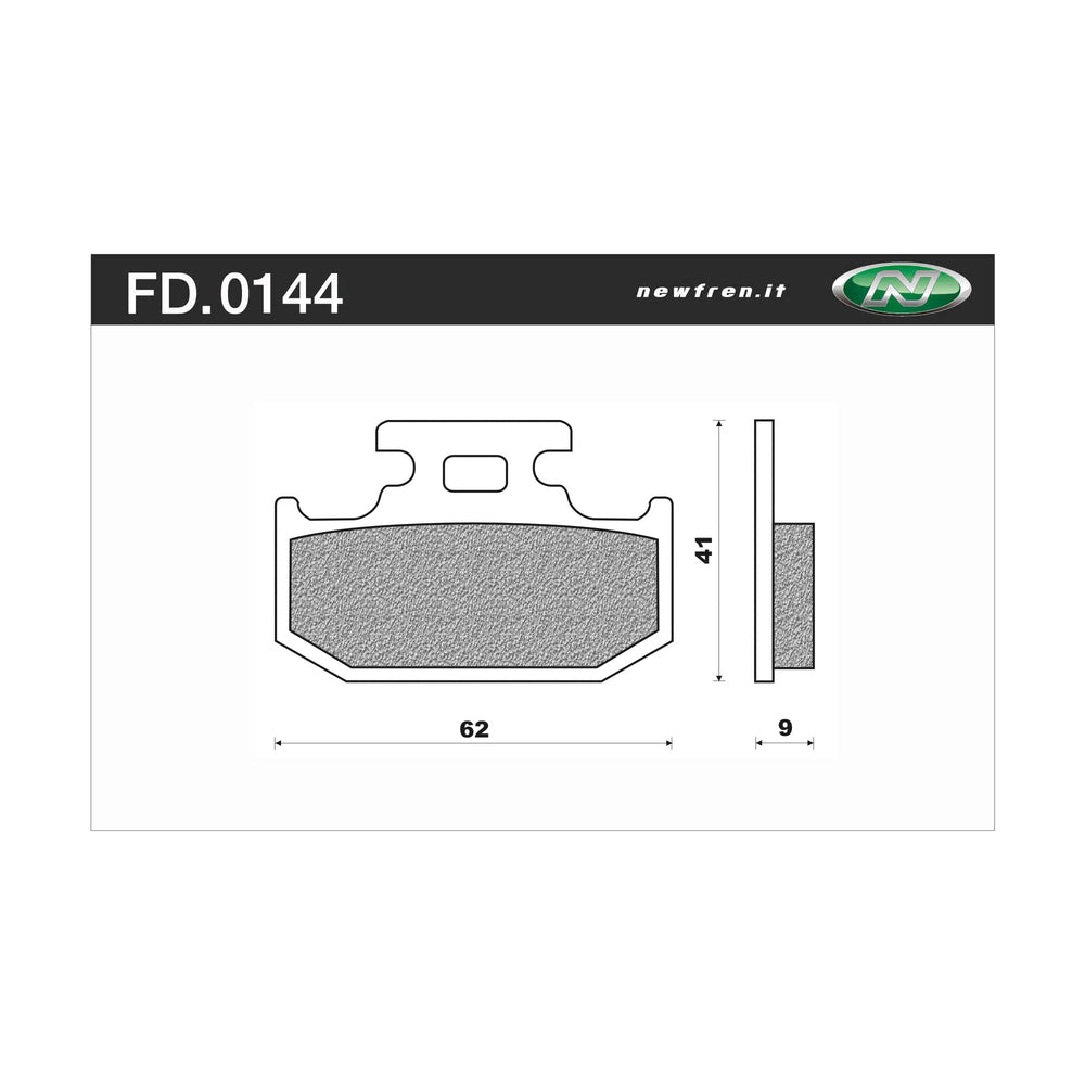 New NEWFREN Rear Brake Pad - Off Road Dirt Organic 1-FD0144-BD | Australian Moto Spares