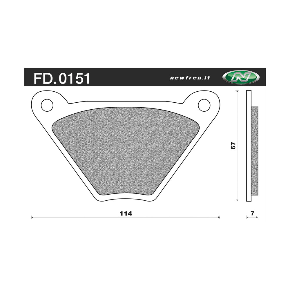 New NEWFREN Rear Brake Pad - Touring Heavy Duty Sintered 1-FD0151-SH | Australian Moto Spares