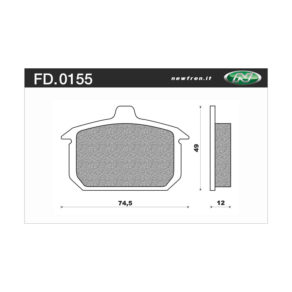 New NEWFREN Rear Brake Pad - Touring Heavy Duty Sintered 1-FD0155-SH | Australian Moto Spares